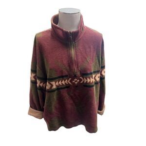 Orvis plus size quarter zip southwestern print